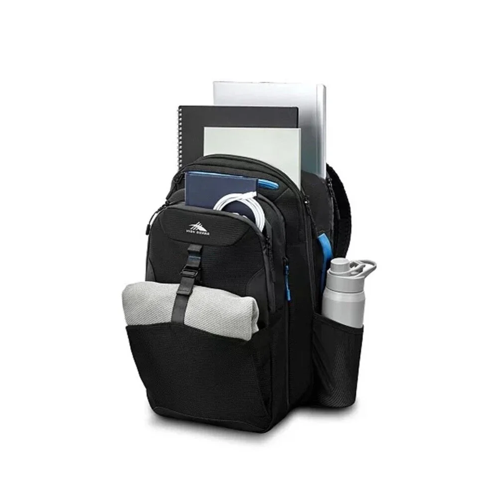High Sierra Black Campus Backpack18.5 Hi-Life 3-In-1 Convertible, travel bag